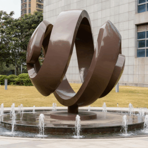 Modern Stainless Steel Landscape Sculpture – Outdoor Abstract Art for Parks & Gardens