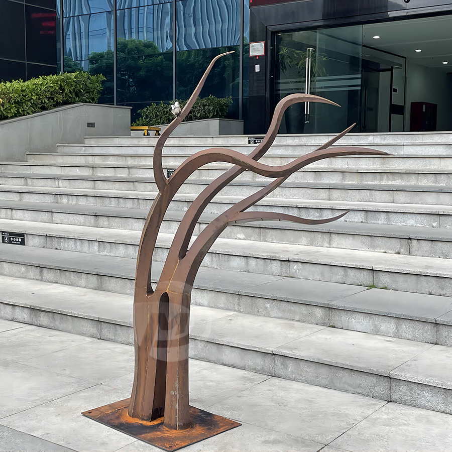 corten steel tree