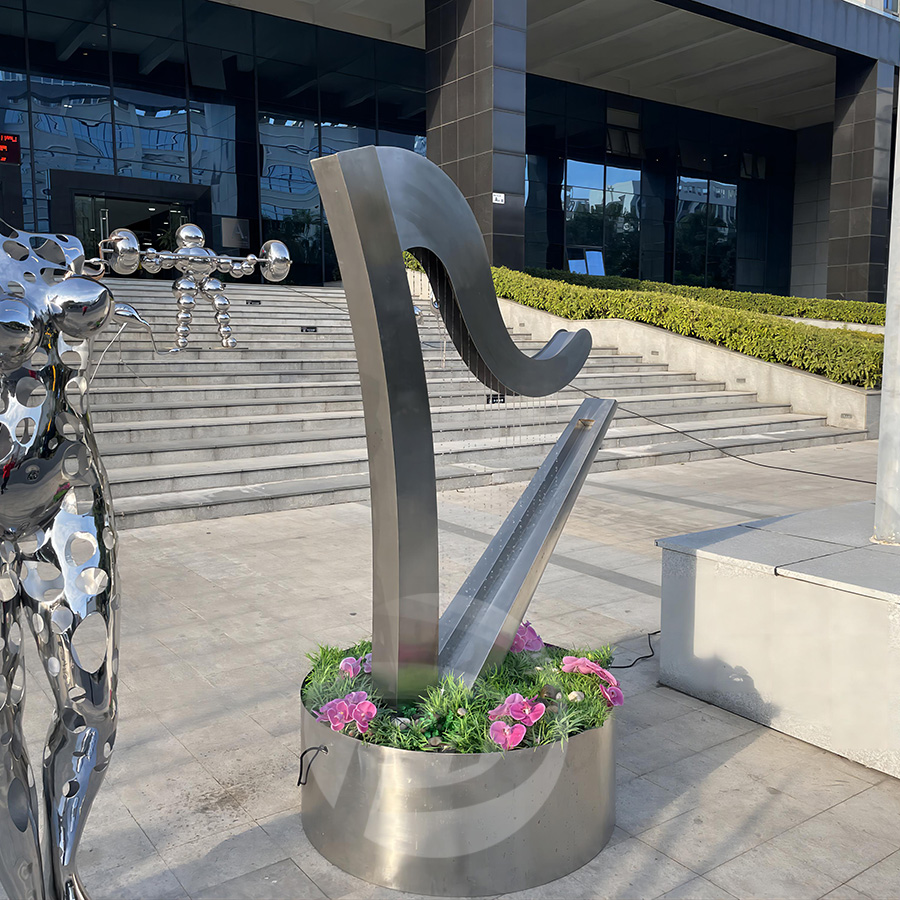 harp fountain sculpture