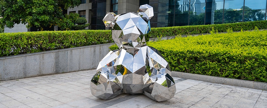 cartoon bear sculpture