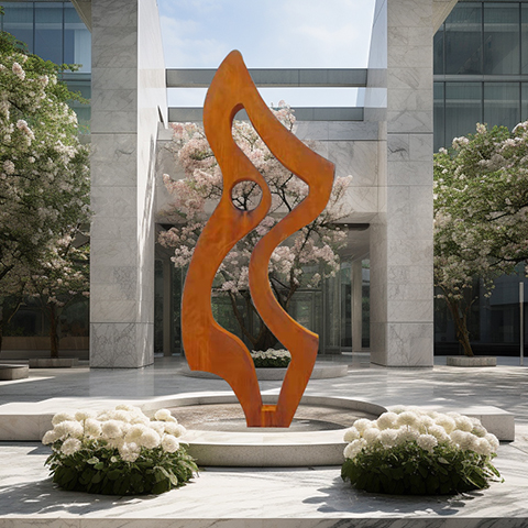 corten steel sculpture