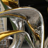 Large gold stainless steel abstract ribbon sculpture for pool deocration - Image 6
