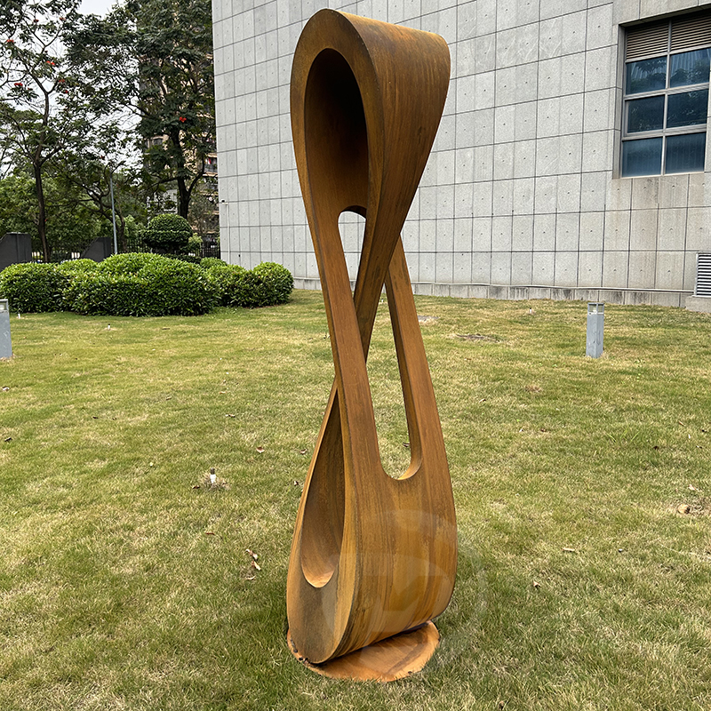 corten warp sculpture