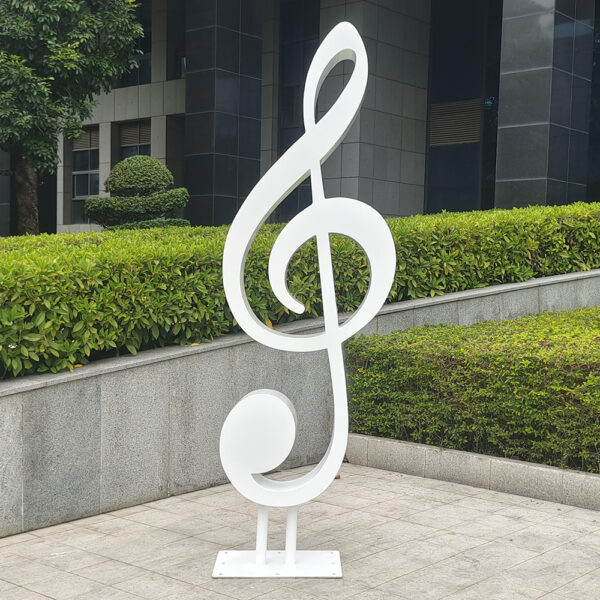 music note sculpture