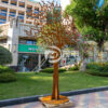 Creative corten steel tree sculpture for yard decoration - Image 4