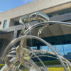 Large stainless steel leaping fish sculpture for square decoration - Image 3