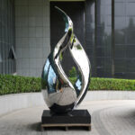 Mirror Polished Flame-Inspired Art for Public & Commercial Spaces