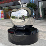 steel apple sculpture 5