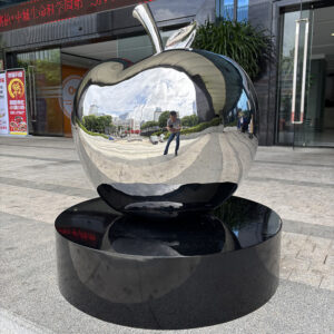 steel apple sculpture 5