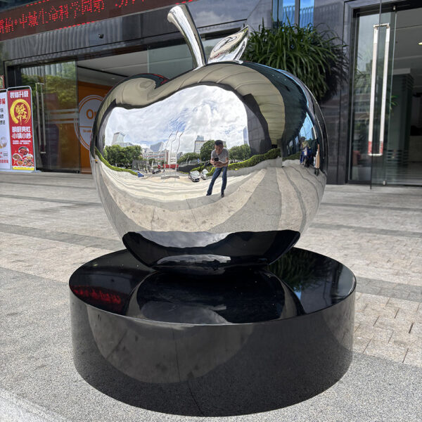 steel apple sculpture 5