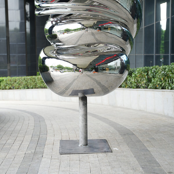 2.5m Stainless Steel Abstract Sculpture | Modern Outdoor & Interior Art Installation - Image 3