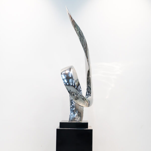 Modern Stainless Steel Sculpture for Interior Decoration - Image 2
