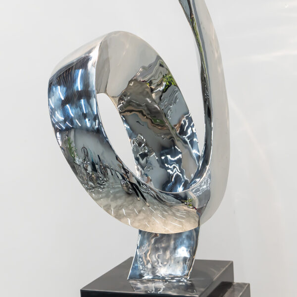 Modern Stainless Steel Sculpture for Interior Decoration - Image 4