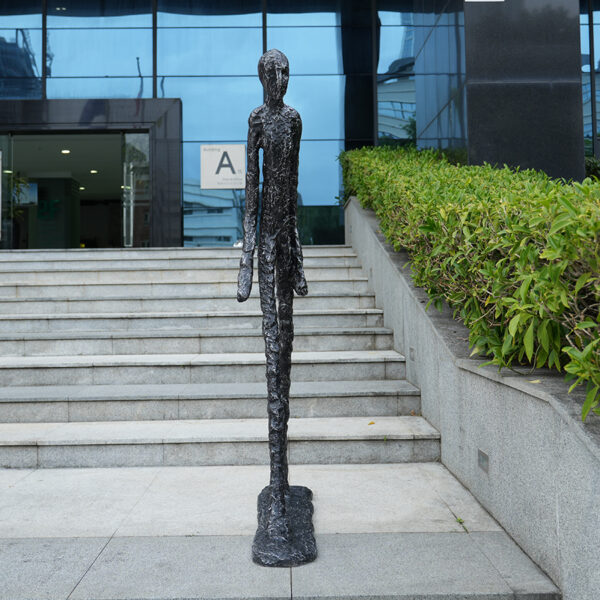 Fiberglass Walking Man Sculpture | Modern Abstract Art Statue for Interior Decoration - Image 2