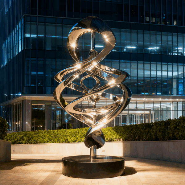 stainless steel outdoor sculpture 1021-1