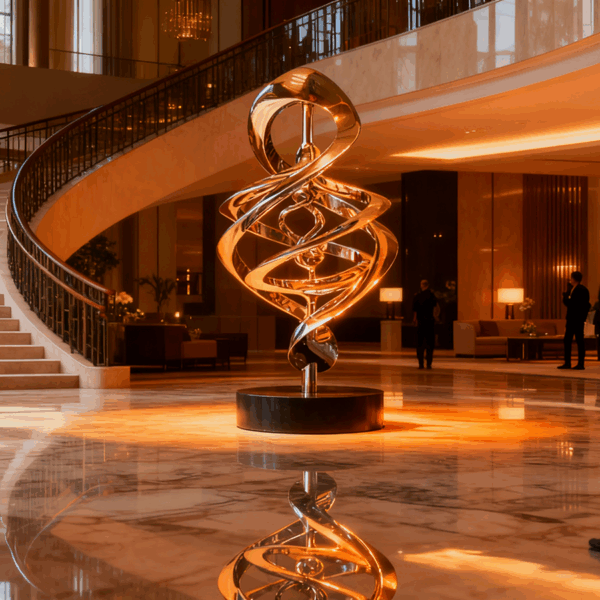 stainless steel outdoor sculpture 1021-4
