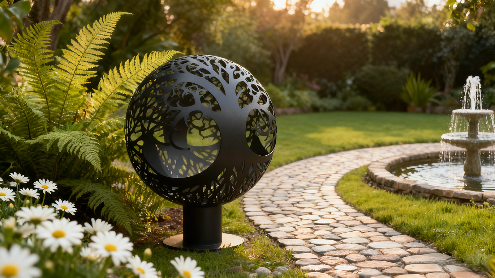 Hollow Sphere Garden Sculpture 4