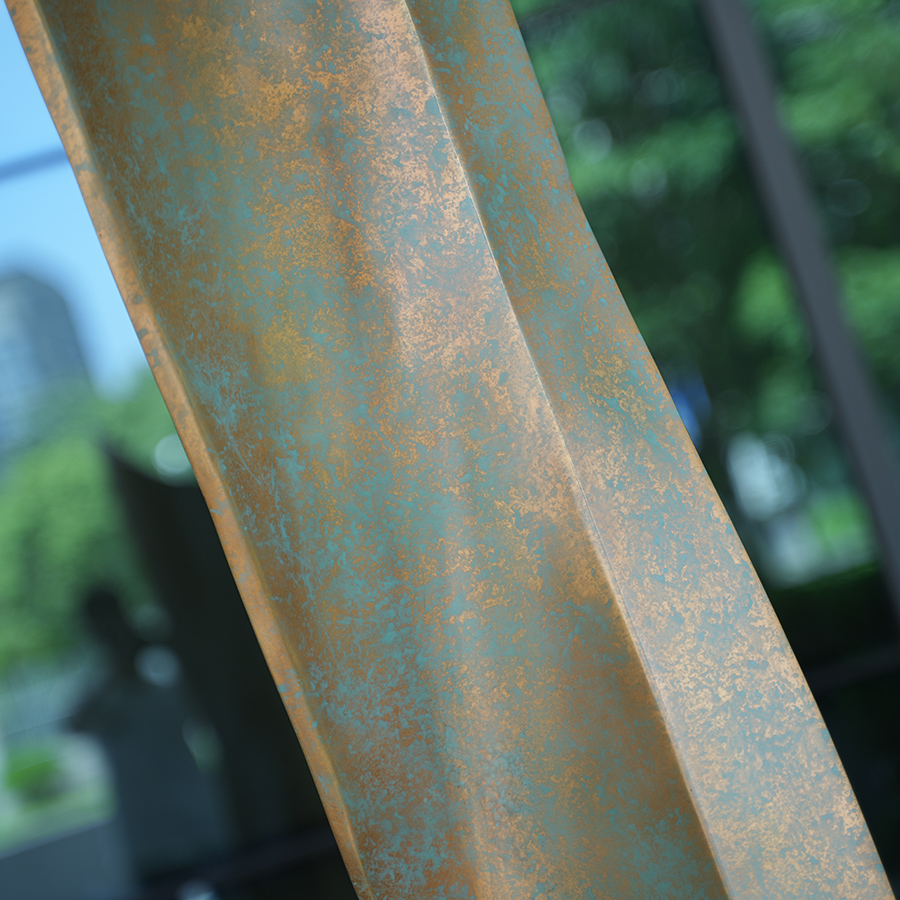 abstract sculpture with bronze color 4