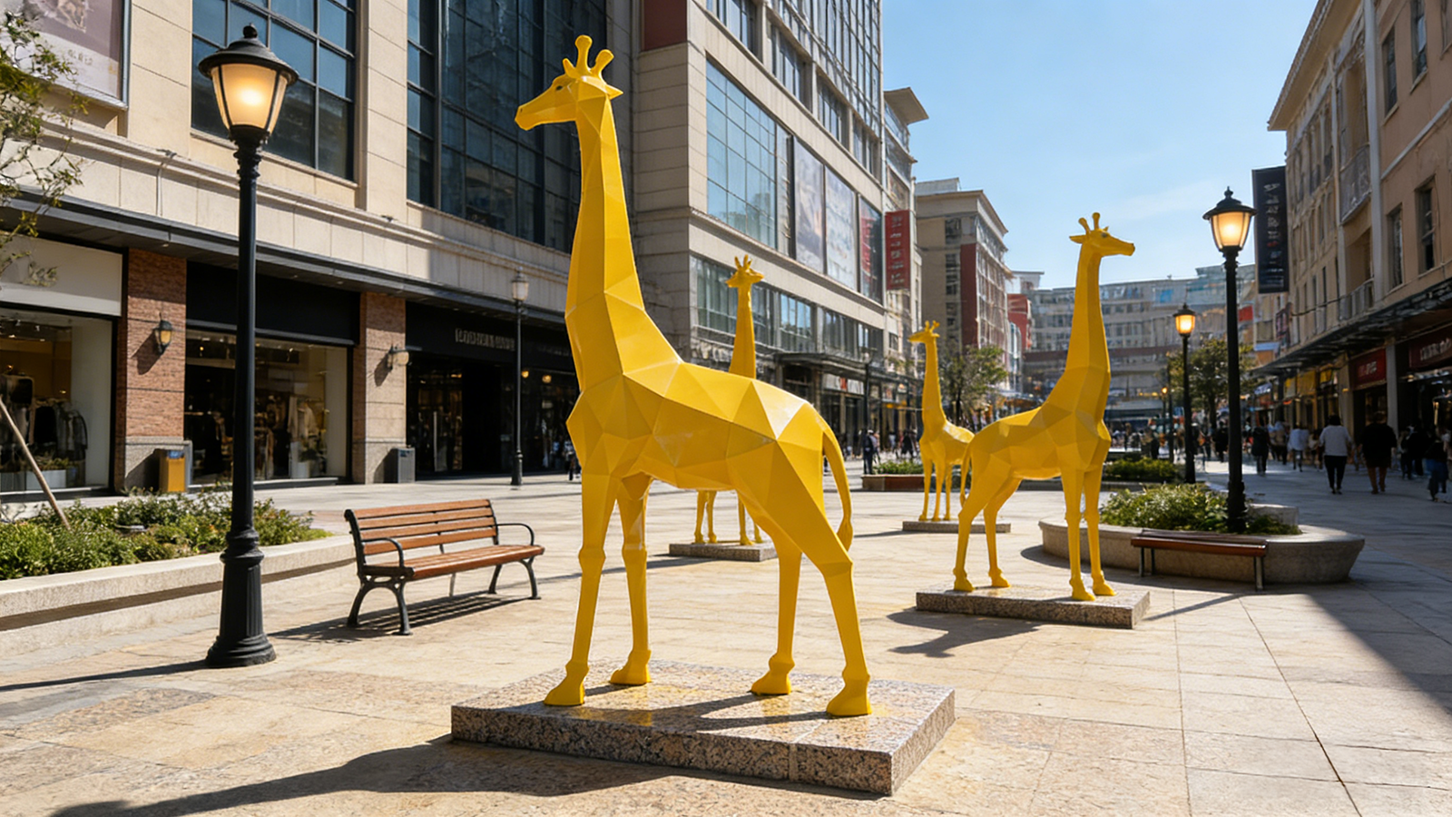 geometry giraffe sculpture 4