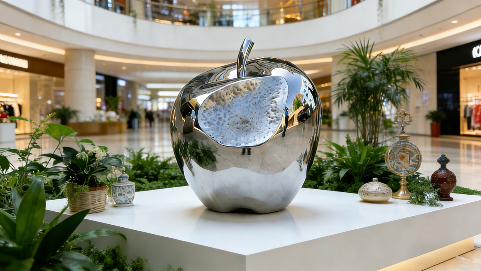 steel apple sculpture 12-10