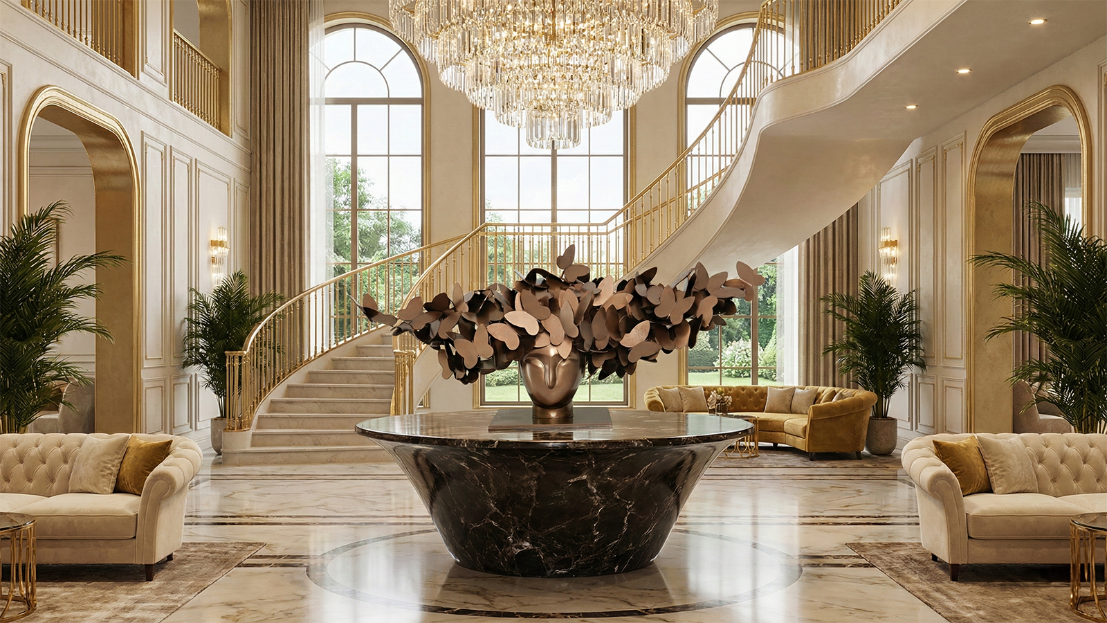 Butterfly Head Sculpture for Interior Décor 2