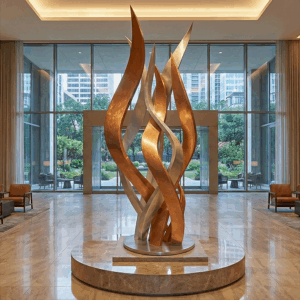 Luxury Abstract Stainless Steel Sculpture for Atrium & Lobby Design 1