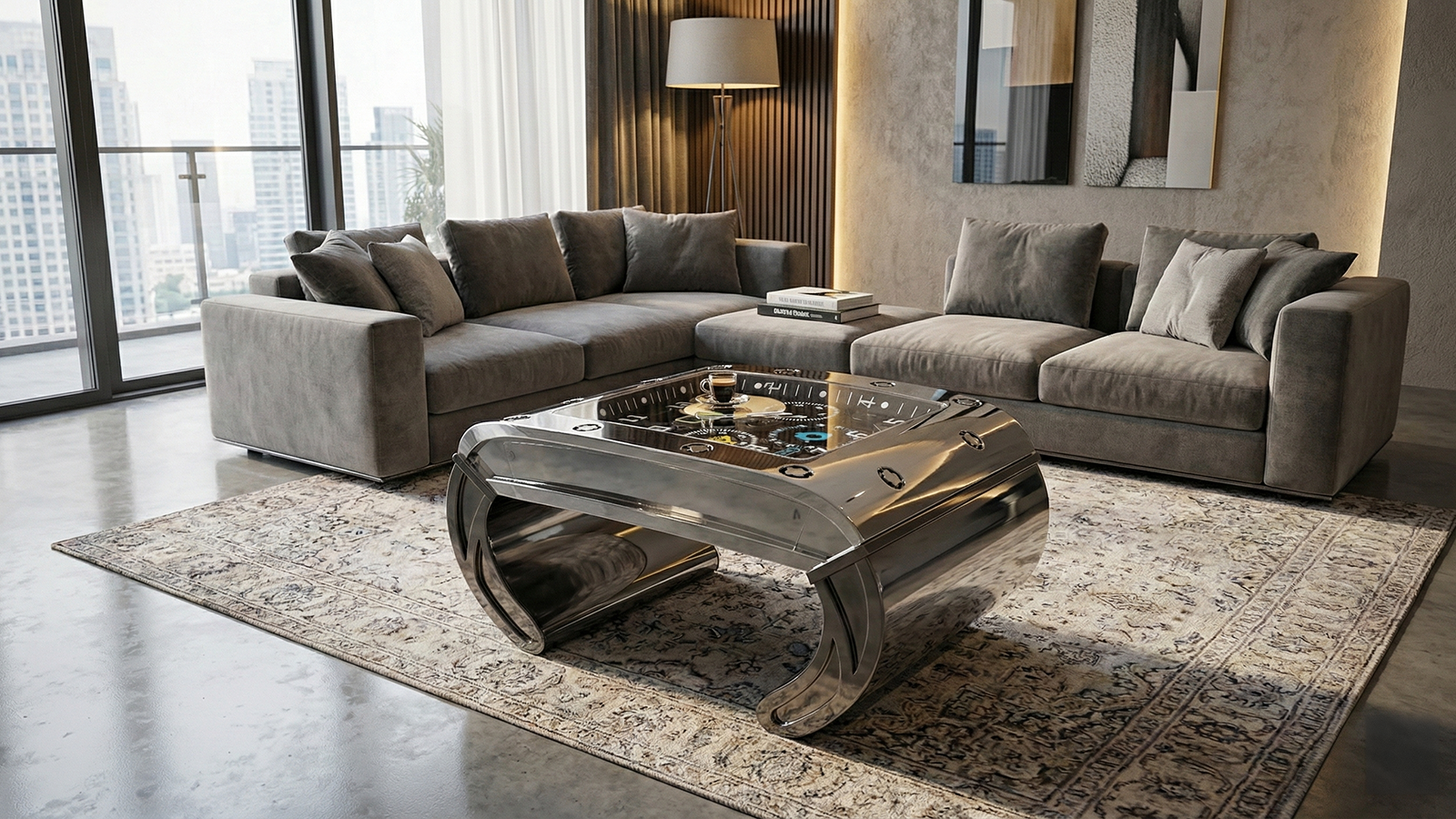 Luxury Sculptural Timepiece Table 8