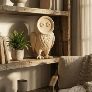 Minimalist Fiberglass Owl Sculpture for Interior Decor 9 Minimalist Fiberglass Owl Sculpture for Interior Decor 9