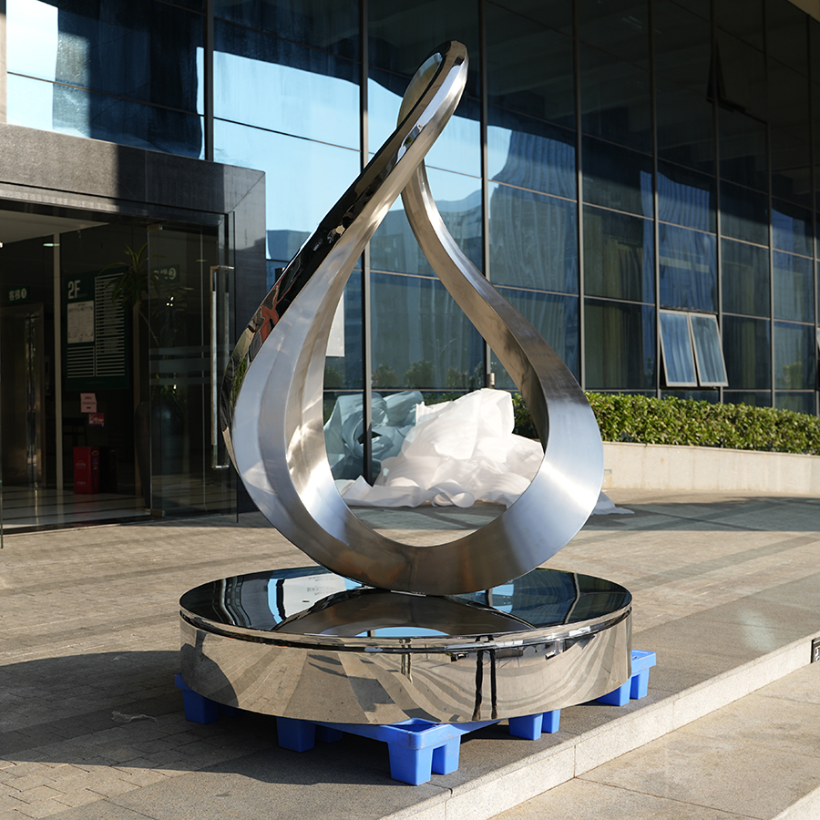 Rotating Stainless Steel Abstract Sculpture for Luxury Interiors 1