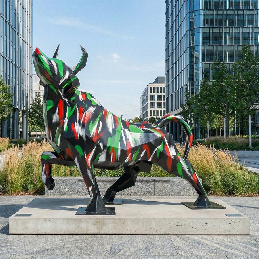 Steel Bull Sculpture for Outdoor Public Art 4