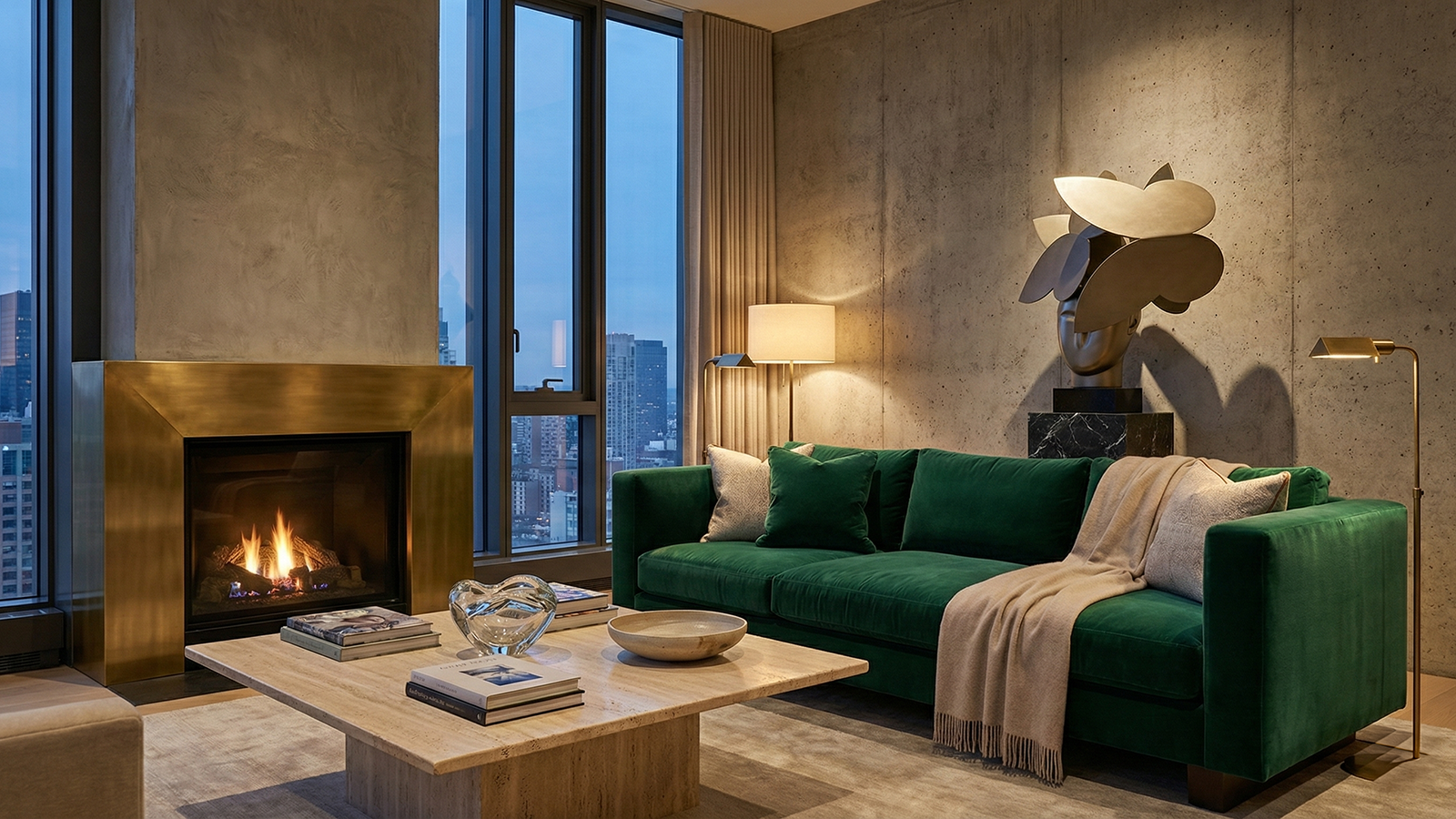 Steel Head Sculpture with Layered Petal Forms for Interior Décor 1