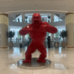 Large Red Gorilla Fiberglass Sculpture 1