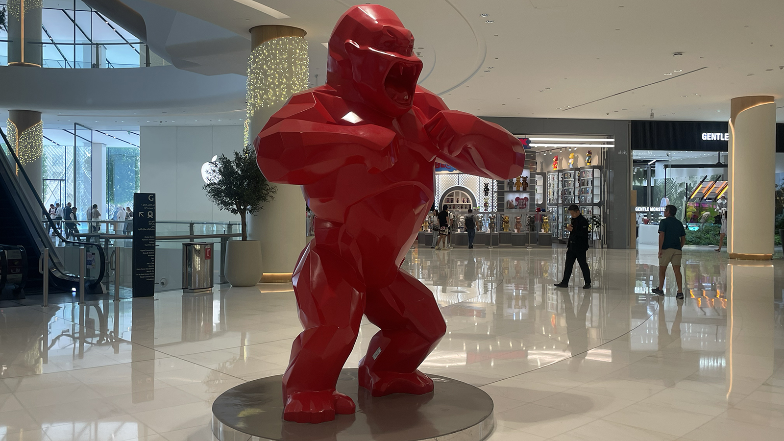 Large Red Gorilla Fiberglass Sculpture M