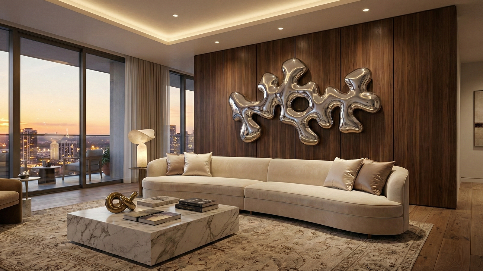 Mirror Polished Abstract Metal Wall Art M