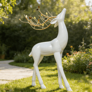 Modern Steel Deer Garden Sculpture 4 Modern Steel Deer Garden Sculpture 4
