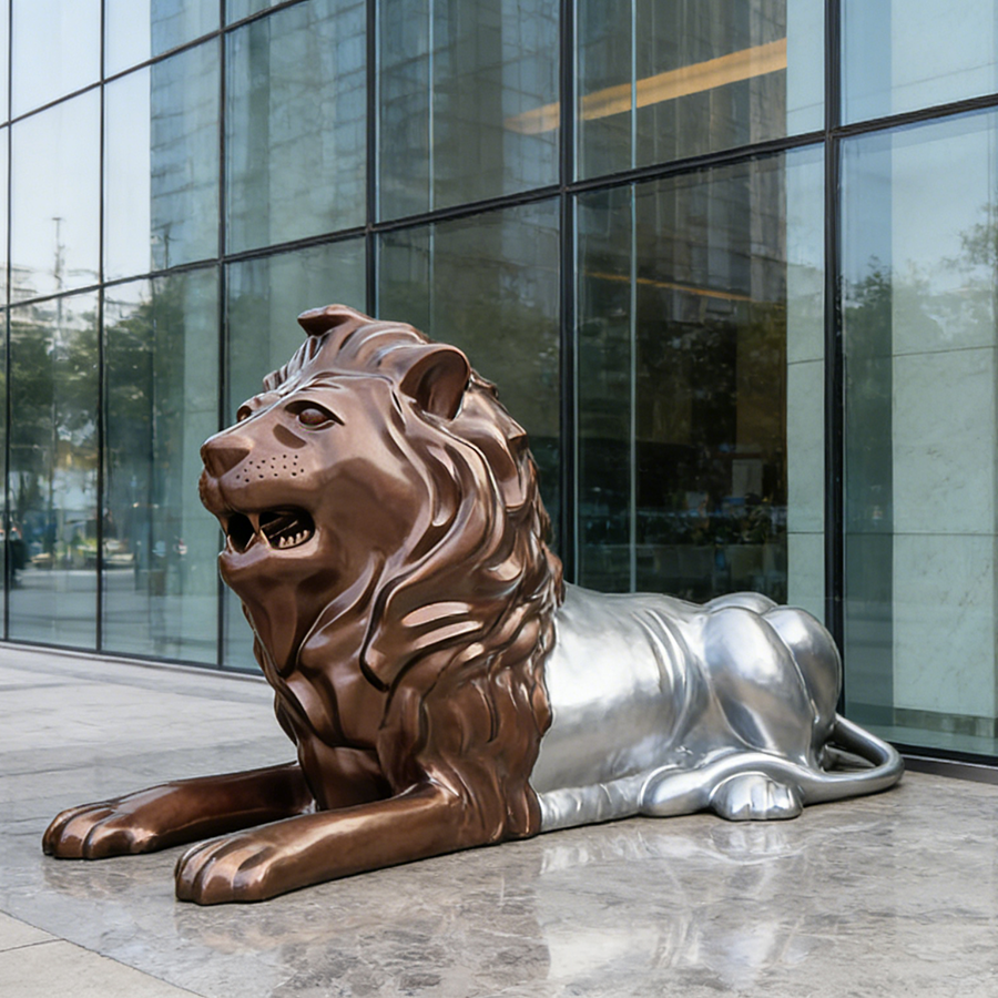 Steel Lion Sculpture