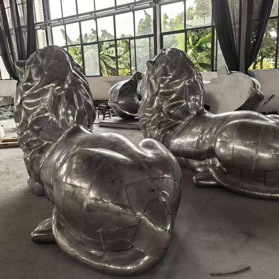 Steel Lion Sculpture 3
