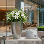 Contemporary Steel Planter for Hotel Lobby 13